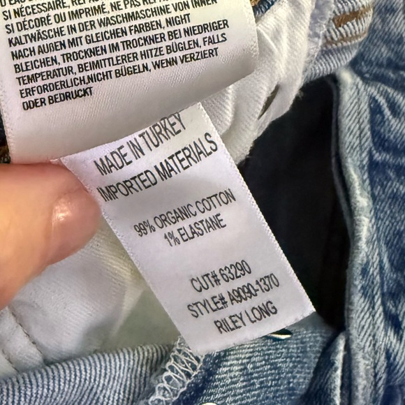 AGOLDE  Riley Long High-Rise Straight Jeans in  Cove 25 - Picture 14 of 14